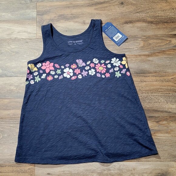 Life is Good W's Spring WildFlower Garden Textured Slub Tank - Picture 3 of 7